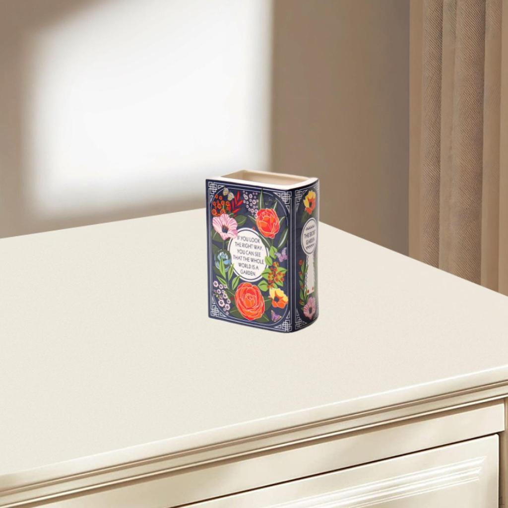 Ceramiczny Wazon na Kwiaty Doniczka Design Książki Aranżacja Kwiatowa do Przedpokoju Świąteczna