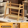 1PC Sunny Biere Removable Bamboo Storage Rack -Desktop Space Saving Organizer For Office Balcony Home Kitchen Countertop Storage