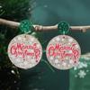 Europäische & Amerikanische Liebesherz Acryl Weihnachtsbaum Ohrringe für Damen