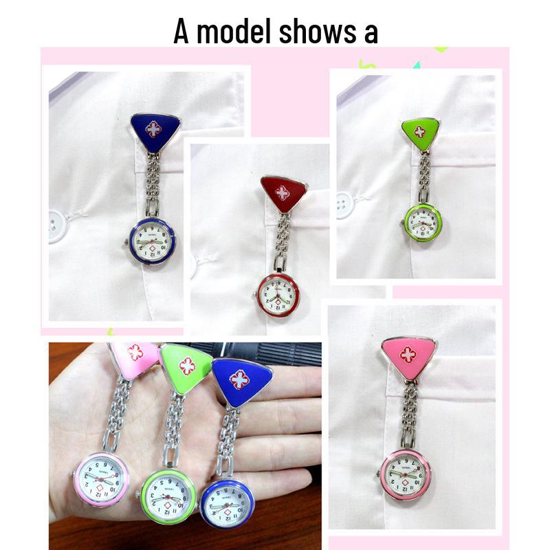 Leppte Luminous Nurse Watch: Clip-on Retro Pocket Breast Watch for Women, Cute Student Engraving