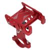 Bike Phone Mount Holder 360 Degree Rotatable Red Aluminum Alloy Handlebar Mounted Cell Phone Holder for Motorcycle