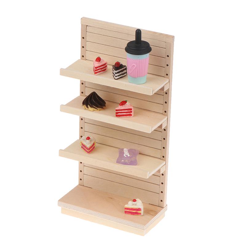 1:12 Dollhouse Miniature Display Rack Storage Shelf Model Furniture Decor Toy