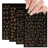 Gold 3D Self-Adhesive Full Cover Nail Stickers for Kids - Wearable Manicure Decals