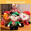 Christmas Santa Plush Toy Reindeer Snowman Decoration For Childrens Gift