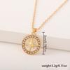 Compass Star Pendant Necklace, Dainty Crystal Inlaid Stainless Steel Chain for Women