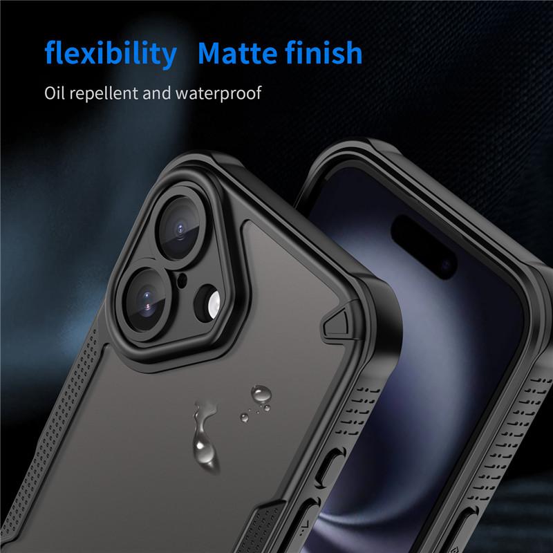 For iPhone 16 Case iPhone 16e 16 Cover TPU Border Durable Matte Bumper Protective Phone Cases For iPhone 16 Pro Max Plus Funda