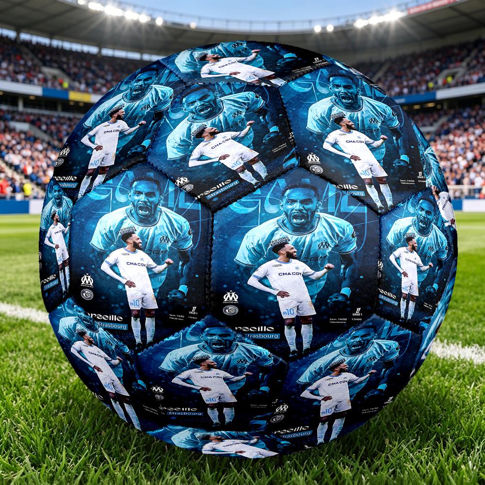 1 pz Gioco Marsiglia Strasburgo Palloni da Calcio Taglia Standard 5 Macchina-Lega Sportiva Partita all'Aperto Pallone da Allenamento Calcio Futbol VoetbalY070811