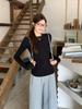 Korean Oat Crew Neck Autumn New Long-sleeved T-shirt with Bottoming Shirt Slim-fitting Lazy Temperament Top Women