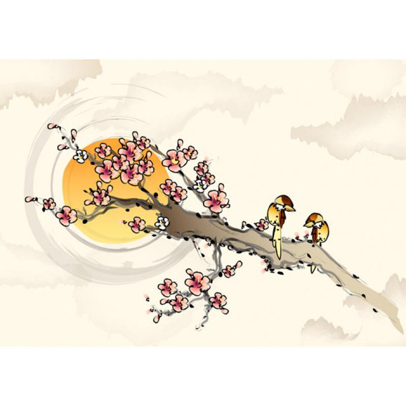 Framed Vector Plants & Flowers Ink Painting Poster with Free Shipping