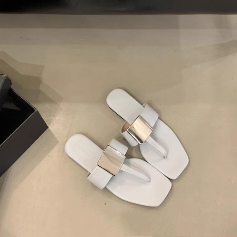 

Fashion French Versatile Woman Shoe Summer New Round Toe Flat Shoes Fashion Anti Slip Women Flip Flops Simple Soft Soled Women s Sandals 40 светло-синий