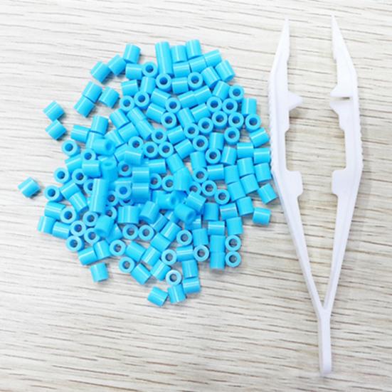 Children Kids Plastic Perler Beads Easy Grip Tweezers Puzzle Toy Clamp Tool