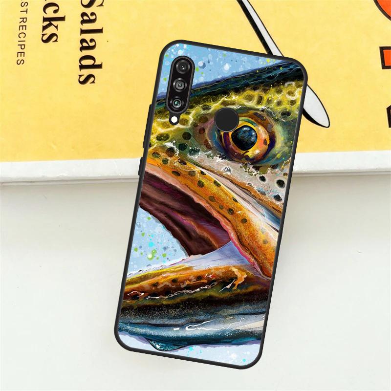 Trout Fishing Case For Huawei P30 P20 P40 Lite Nova 11 Pro 9 10 SE 5T 3i 7i 11i Y60 Y70 Y90 Y61 Y91 Cover