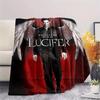 1Pc Lucifer Print Flannel Blanket, High quality Comfortable for All Seasons, Home Decor, Warmth and Comfort, Perfect for Gifts