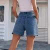 Womens High Waisted Denim Shorts Summer Ripped Shorts Casual Hot Short Pants With Pockets