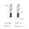 Trendiges Geometrisches Vintage Grünes Zirkon Ohrring-Set Elegante Ohrclips Schmuck