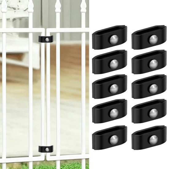 10 Pezzi Connettori Rete Metallica Connettori Rete Metallica Acciaio Inossidabile Connettori Pannelli Rete Metallica per Fissaggio a Pali Doppi