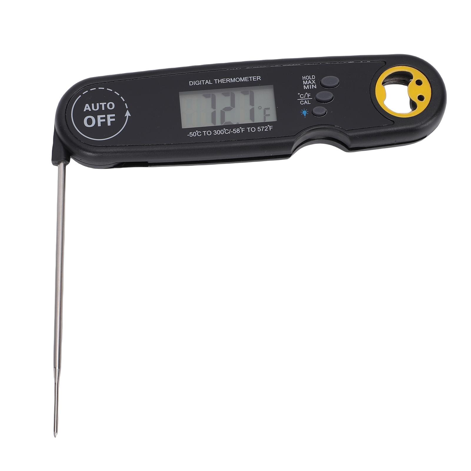 

Food Thermometer IPX7 Water Proof Accurate Quick Read Meat Thermometer with Foldable Probe for Kitchen Cooking
