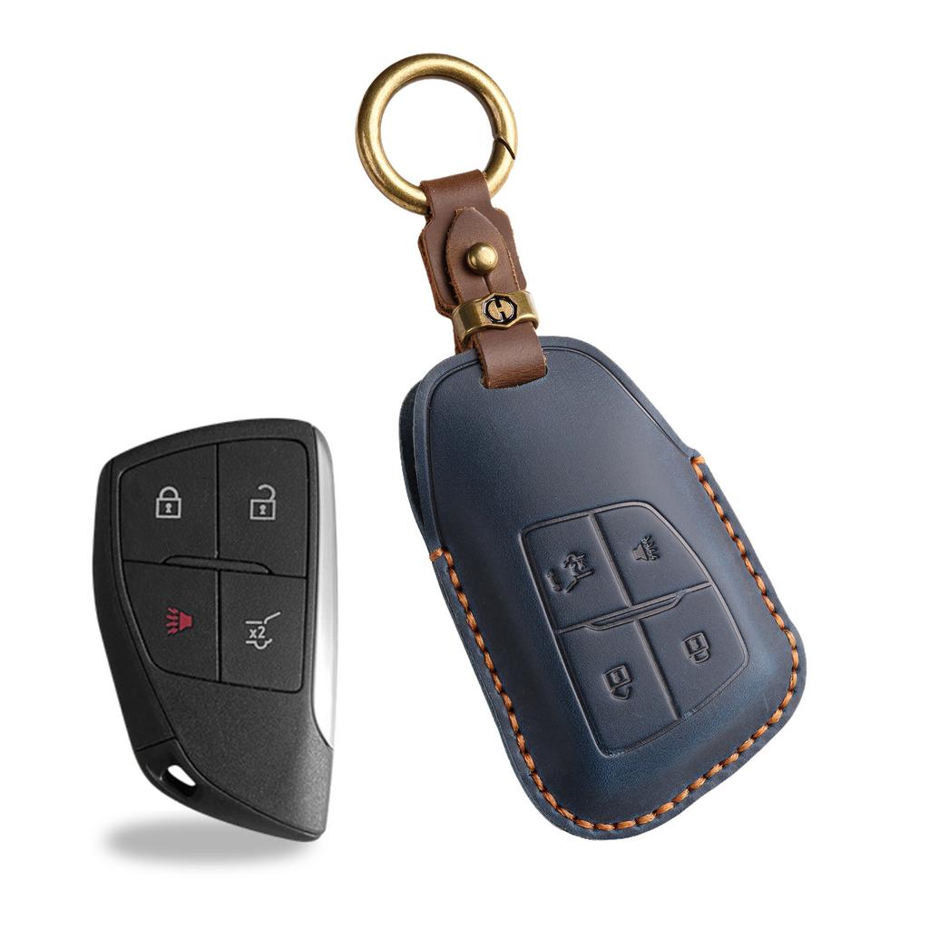 Retro Leather Key Cover For New Buick Envision High-End Leather Protection Car Key Protection Bag