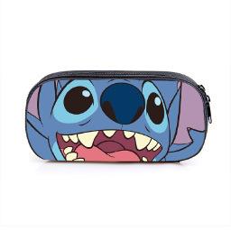 New Stitch Stitch Single-Layer Student Pencil Case Square Large-Capacity Polyester Stationery Box Printable Picture