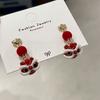 Cartoon Lion Dance Earrings Set Good Luck Bell Ear Studs New Year Earrings  New Year Gift