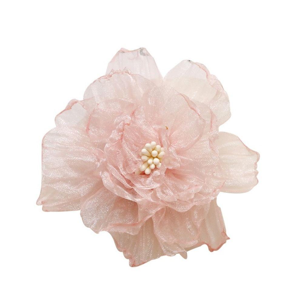 Pink Color Organza Flower Fabric Flower Clothing Accessories Wedding Dress Accessories Wedding