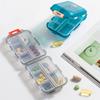 Convenient Travel Pill Organizer Dispenser Portable Pocket Pharmacy Medicine Box Small Case 10 Grids Storage Vitamin Fish Oil