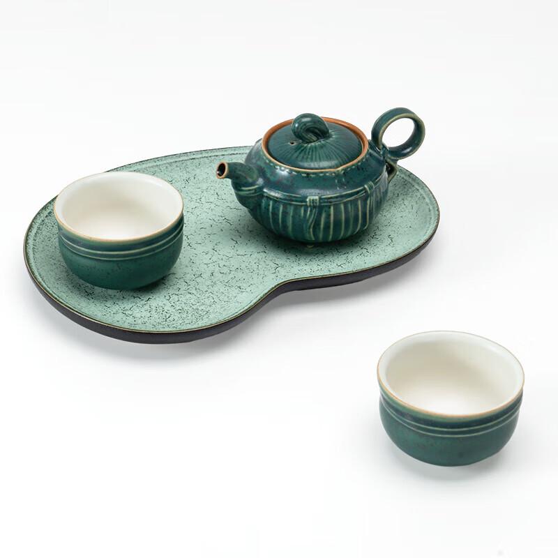 Edenus Tang Palace Green Glaze Ceramic Kung Fu Tea Set