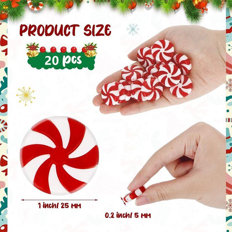 25/35mm Christmas Decoration Acrylic Artificial Candy Cane Xmas Tree Hanging Ornaments for Home Party Decor 2025 Navidad