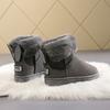 Autumn and Winter New Snow Boots Women's Medium Tube Thick Plush Waterproof Cotton Boots Rabbit Ear Cotton Boots Cross-border