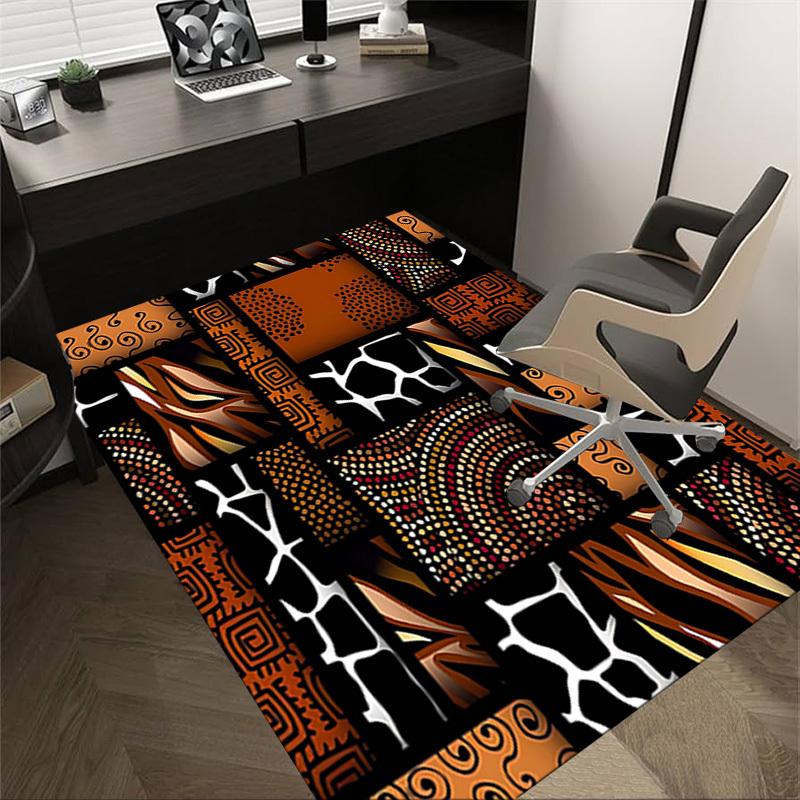 1PC African patterns Anti-slip carpet, suitable for Office, bedroomand playrooms. It can also be used as a sofa footrest cover-W54