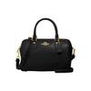 Rowan 25 Reißverschluss Crossgrain Leder Tote Schulter Crossbody Tasche Mittel Damen Taschen Schwarz CH282-IMBLK
