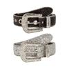 Y2K Rhinestone Waistband Solid Color Women PU Belt Vintage Shiny Wide Belt  Festive Gift