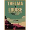 Thelma & Louise Retro Poster Kraftpapier Wandkunst Wandbild 364