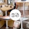 2PCS RV Table Base Mount, Aluminum Camper Pedestal Table Base Flange Leg Mount Flush, Table Floor Mounting Base Plate With 6 Mounting Holes Including