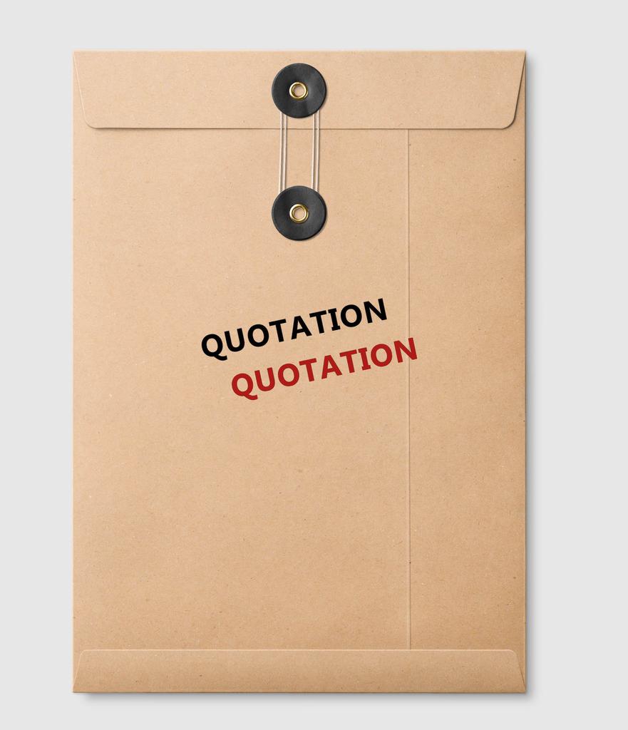 Printtoo Quotation Self Inking Rubber Stamp Pre-Inked Office Stamp- Home Office Business Stationery, Black- 42 x 9