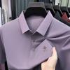 Summer Lapel Collar Short Sleeve T-Shirt Men's Loose Fit Casual Polo Top