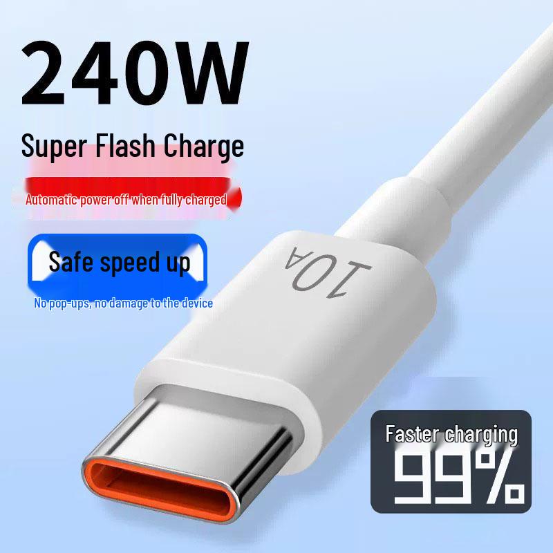 Braided 6A Type-C Fast Charging Cable for Xiaomi, OPPO, Huawei, Honor, Vivo