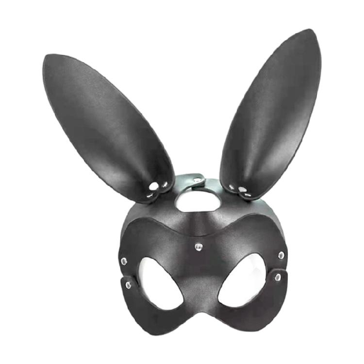 

Stylish Role Playing Face Gear Flexible Rabbit Ears Accessory Easy Maintenance PU Leather Masquerades Mask