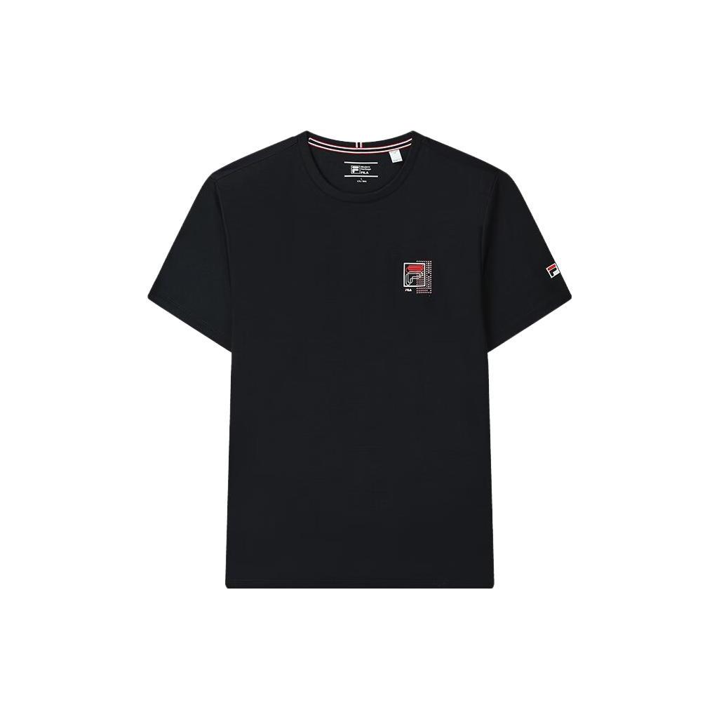 FILA T Shirts Men s Blue Crew Neck Moderate Straight Fit F11M321117FNV XXXXL
