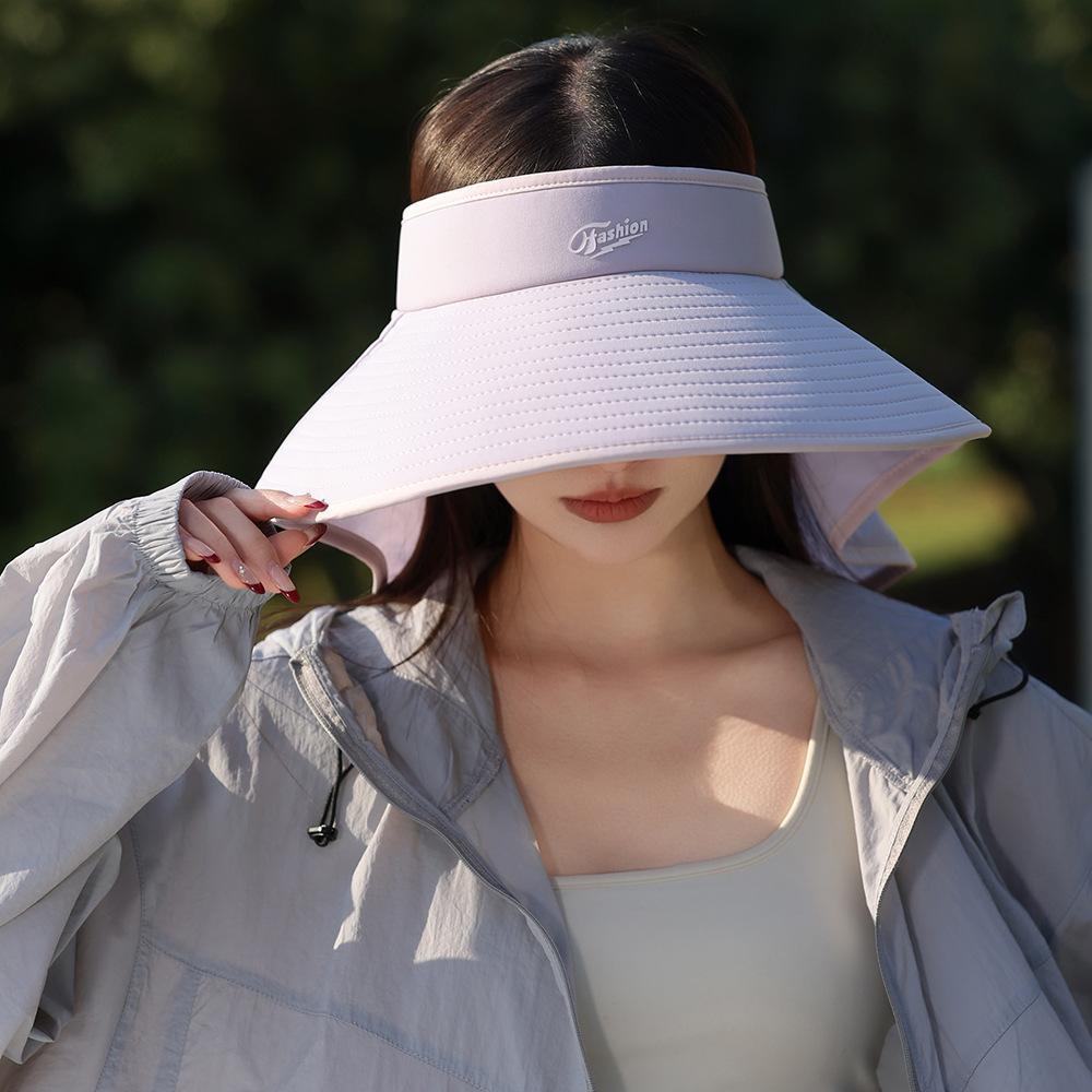 Summer Hat Sun Hat Children Uv Protection Men'S Mountaineering Hat Cold Silk Cool Fashion Letter Empty Top Sun Hat