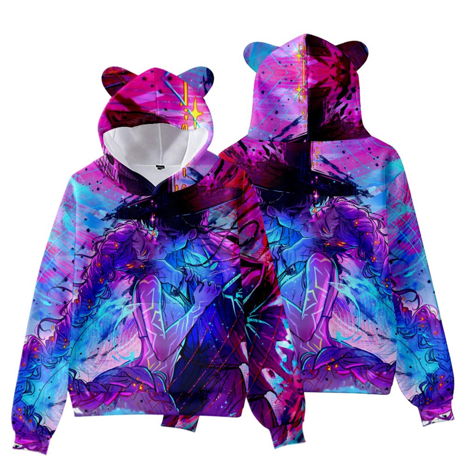 

Детская мода Повседневный свитшот с длинным рукавом и принтом на шее 120