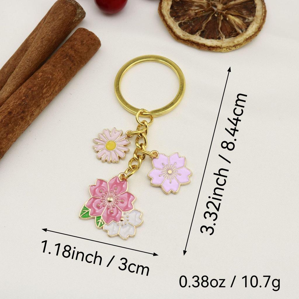Women's Flower Keychain Pendant - Cute Bag Accessory