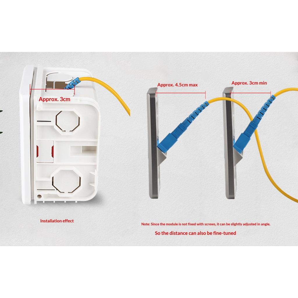 Easy Installation 86 Type Fiber Opticals Outlet Wall Plate For LC Single Double Port Configurations Networking Fiber Socket
