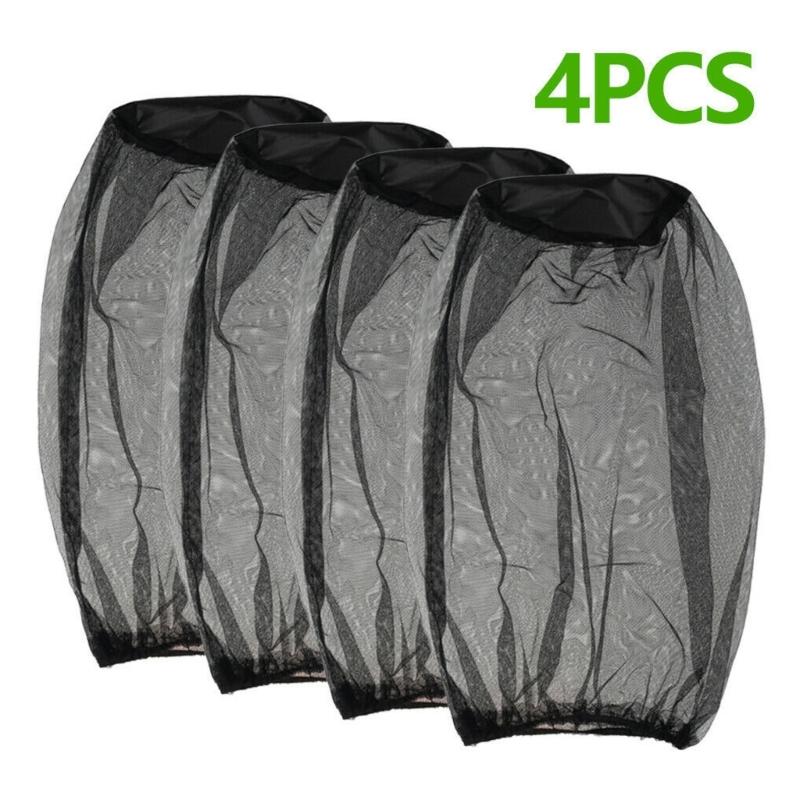 Pack of 4 Mosquitoes Head Net Hat Fine Mesh and Comfortable Design Great for Fishing and Picnics Camping Headcover