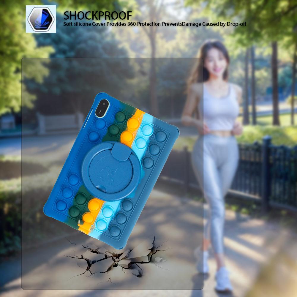 Case For Honor Pad X8A X9 11inch, 360 Rotating Soft Bubble Stand Tablet Cover For Honor X8A Kid Safe Funda