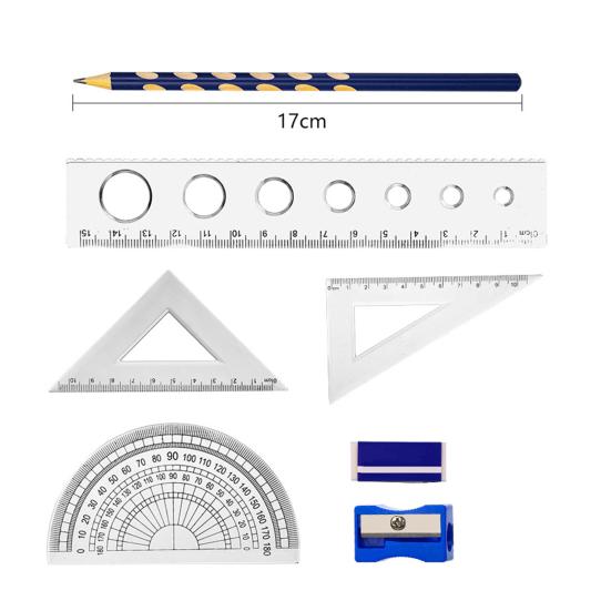 Portable Pencil Case with Magnetic Lock 7 Compartments Multifunctional Waterproof Pen Box for Students Kids School Supplies with Pencils Eraser Rulers