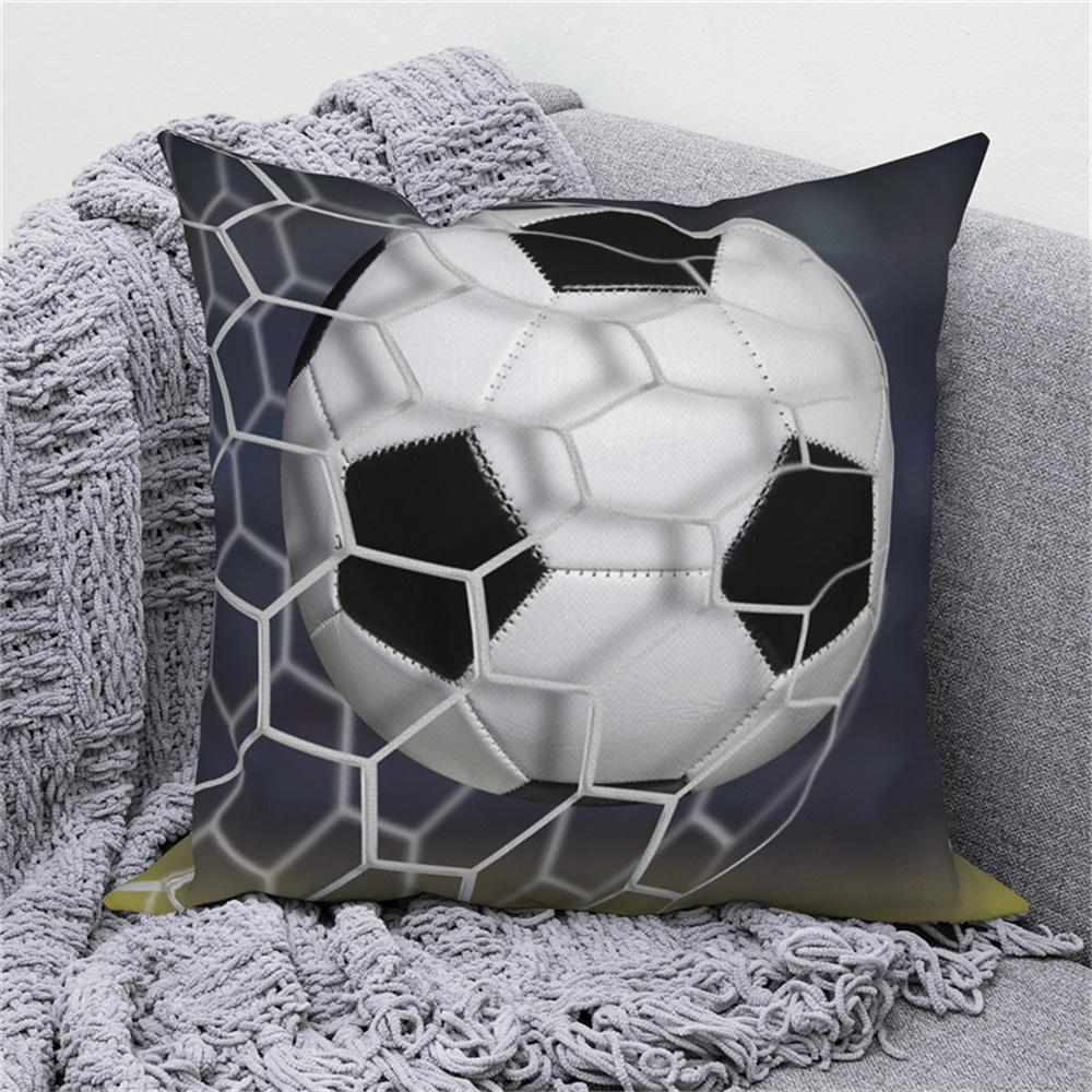 Fußball-Print Kissenbezug Heimdeko Kissenbezug Sofa Auto Überwurf