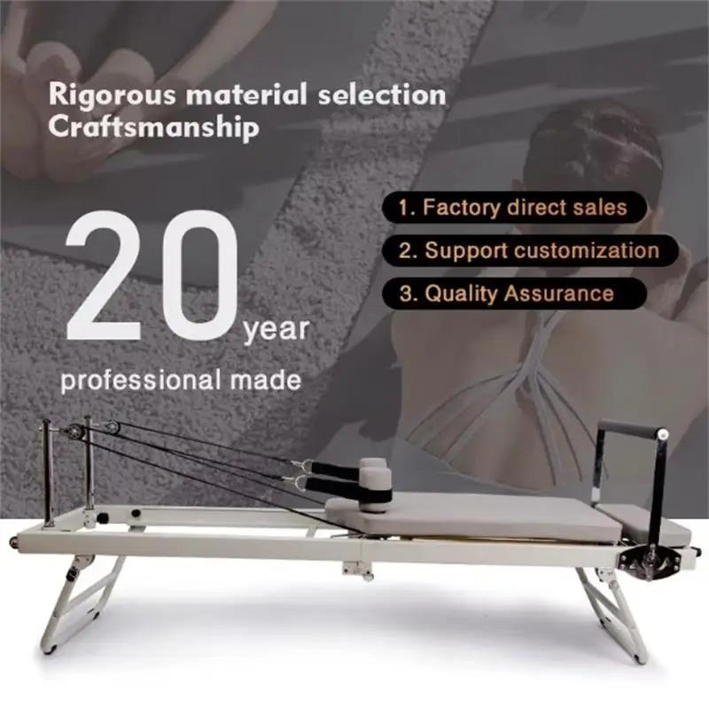 Pilates Reformer Core Bed - Foldable Metal Frame Machine for Yoga Exercise & Home Core Training