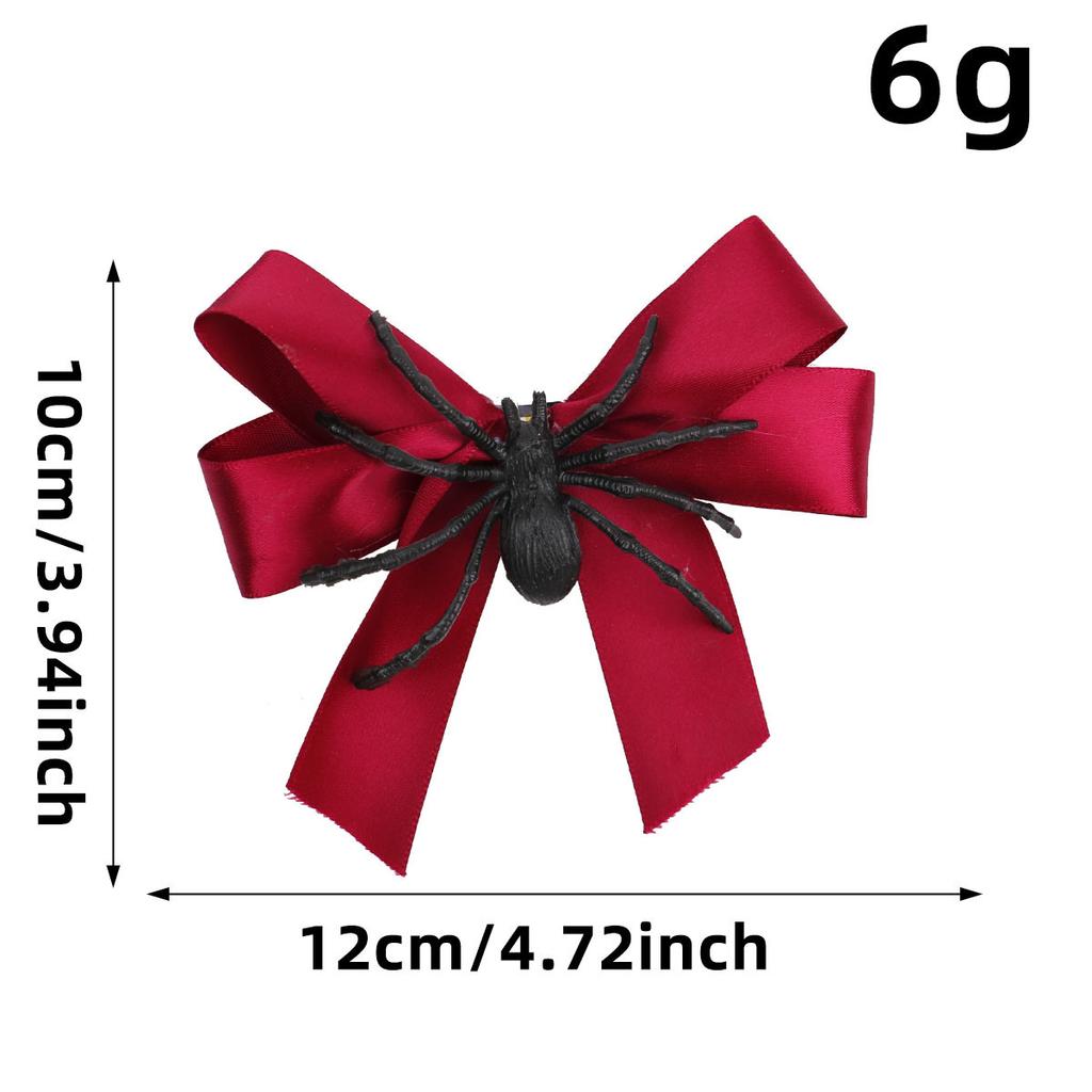 Halloween Hair Clip Spider Bow Hairpin Cute Funny Side Clip Fringe Barrette Day of the Dead Decoration Girls Hair Accessory Gift