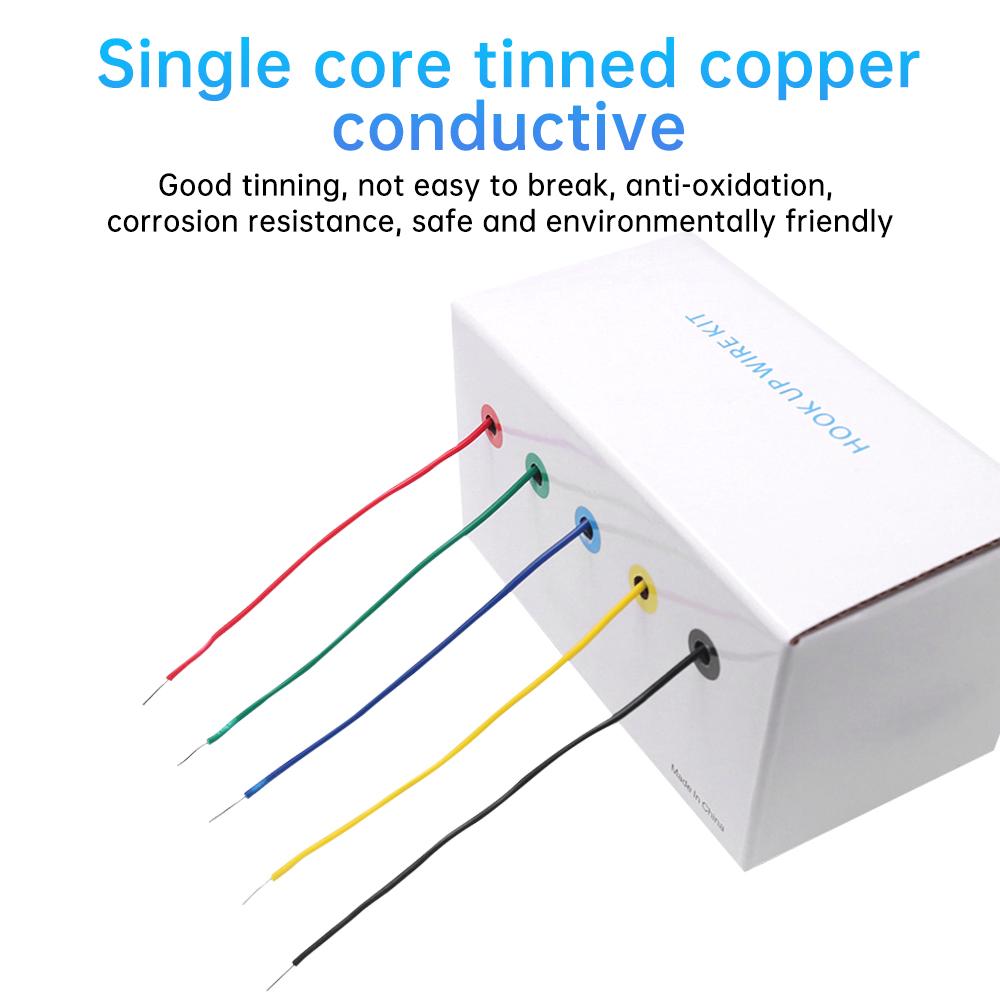 AWG Electric Wire, 6 Colors Stranded Tinned Copper Flexible Silicone Hookup Wire Kit for Electrical DIY/Car